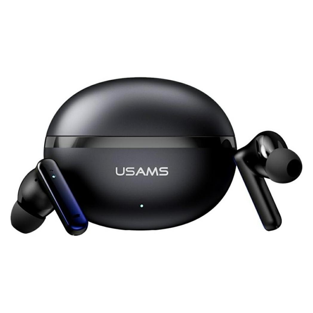 Usams Earphones Bluetooth Echo E02 TWS ANC+ENC wireless black (ANC, 4 h, Kabellos) (BHE0201)