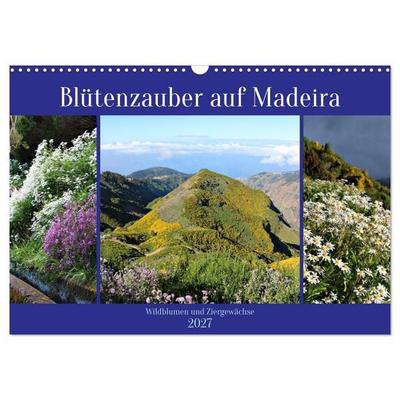 Blütenzauber auf Madeira. Wildblumen und Ziergewächse (Wandkalender 2027 DIN A3 quer), CALVENDO Monatskalender