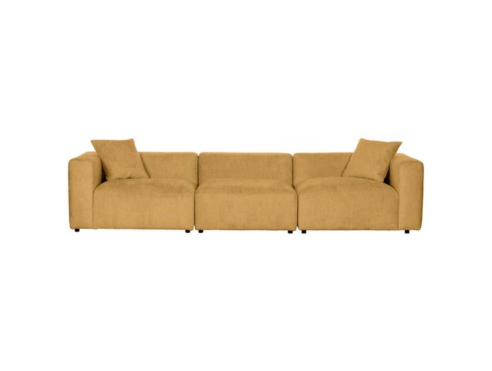 Carryhome Bigsofa, Senfgelb, Kunststoff, 3-Sitzer, Füllung: Polyester, 320x66x111 cm, Stoffauswahl, Rücken echt, Wohnzimmer, Sofas & Couches, Sofas, Bigsofas