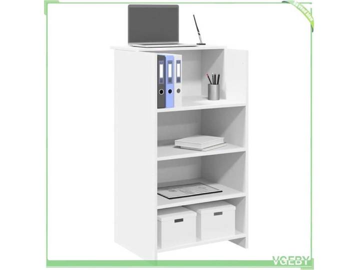 Bureau de réception - Blanc - Bois d'ingénierie - 55x50x103 5 cm - Montage requis