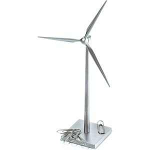 TROIKA Büroklammerspender FRESH WIND, Windrad, magnetisch, mit 5 Klammern, matt silber