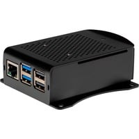Aluminiumgehäuse für Raspberry Pi 5 schwarz, mit Halterung