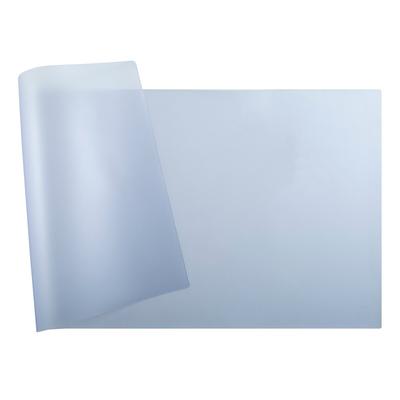 Exacompta 29640E Schreibunterlage Crystal,aus Weich-PVC, eine glatte und eine genarbte Oberfläche, Format 43 x 90 cm, farblos, wird gerollt geliefert