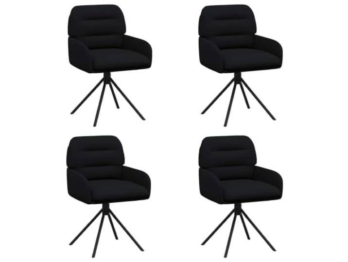 Todiikf 4er Set Drehstuhl Esszimmer Kunstleder Schwarz 59x59,5x90 cm Bequeme Polstersessel mit 360 Grad Drehfunktion und Armlehnen für Esszimmer, Küche oder Homeoffice.