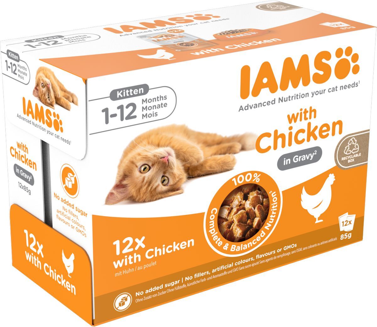 Iams Kitten Busta Multipack 12x85G POLLO