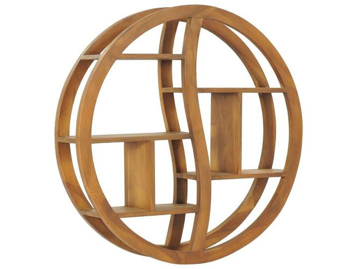 furnicato Wandregal Naturholz 100 x 20 x 100 cm, 1-tlg., Orientalisches Wandboard mit Metallklammern für dein Wohnzimmer