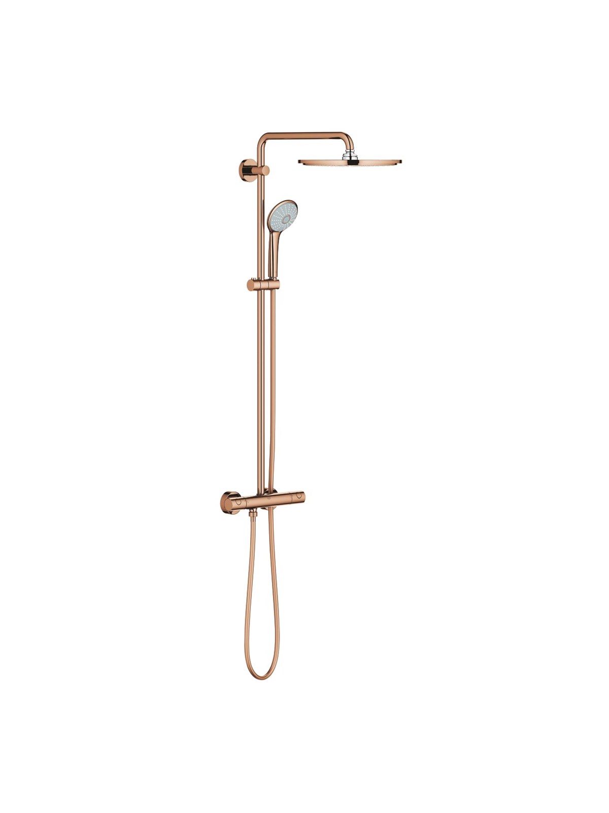 Grohe Euphoria System 310, Duschsystem mit Thermostatbatterie für die Wandmontage, warm sunset
