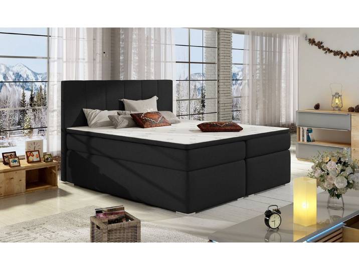 Best for Home Boxspringbett Bolero mit Bettkasten Bonellfederkern inkl. 4 cm Topper (Boxspringbett Set, 140x200 160x200 180x200 cm), Handwerksqualität, TOP Preis-Leistungs-Verhältnis