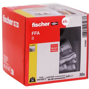 Fischer Dübel 578981 FFA 8, Porenbetondübel, 8 x 50mm, Universaldübel, 30 Stück