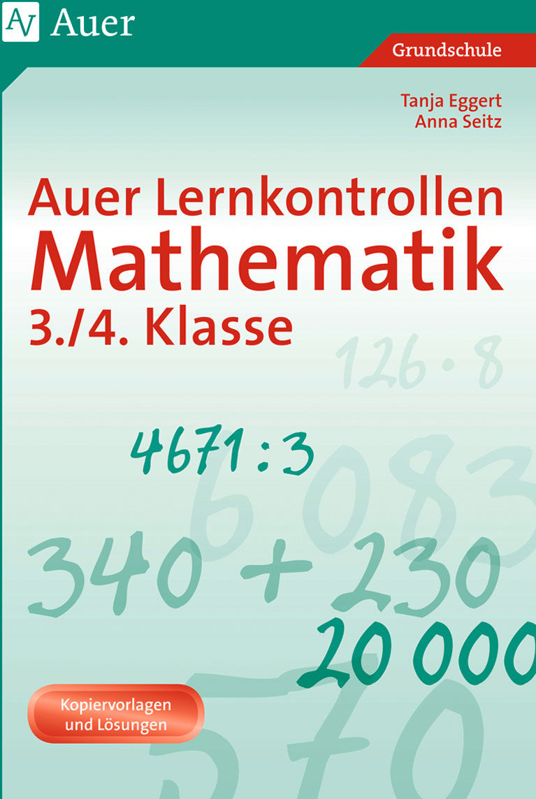 Auer Verlag Auer Lernkontrollen Mathematik, Klasse 3/4