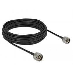 Delock WLAN-Antennen Anschlusskabel [1x N-Stecker - 1x N-Stecker] 10 m Schwarz, Grau 90424