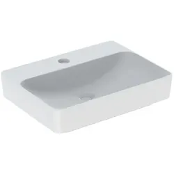 Geberit VariForm Aufsatzwaschtisch 500781012 60x45cm, mit Hahnlochbank, ohne Überlauf, rechteckig, weiß