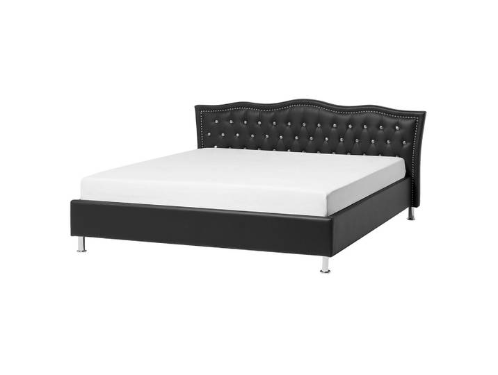 BETT 160/200cm Schwarz Metz