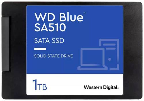 Western Digital Blue SA510 1 TB Interne SATA SSD 6.35 cm (2.5 Zoll) SATA 6 Gb/s Retail WDS100T3B0A