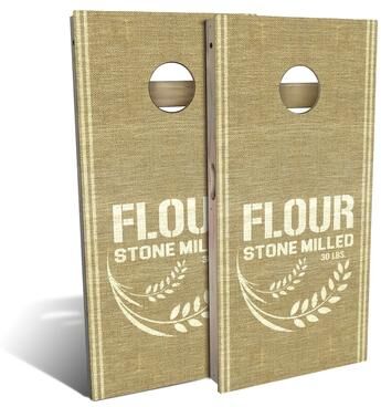 Skip's Garage Flour Sack Outdoor Cornhole Board Set