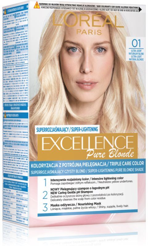 L’Oréal Paris Excellence Creme Hårfarve Skygge 01 Lightest Natural Blonde 1 stk.
