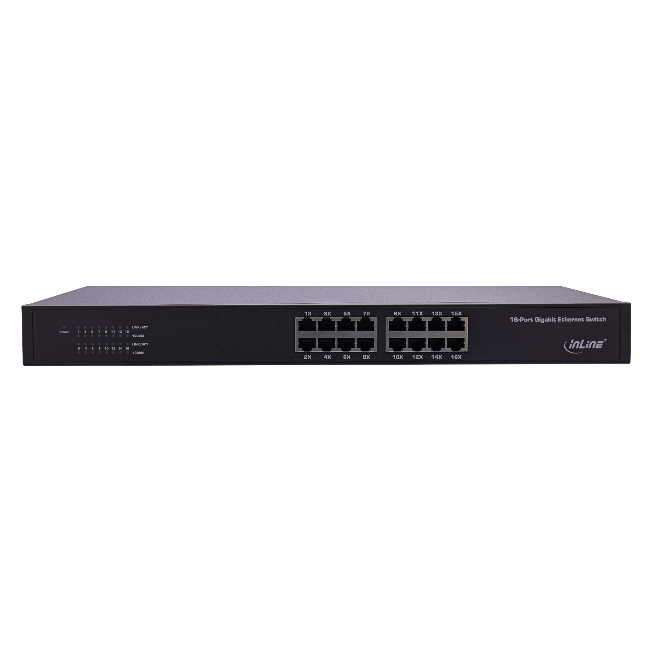 InLine Gigabit Netzwerk Switch 16-Port (16 Ports) (32311O)