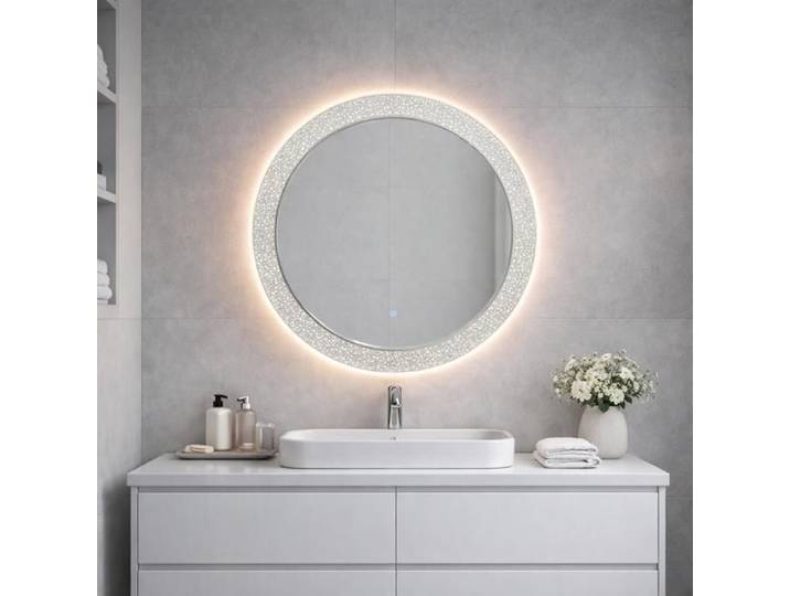 MIROIR ROND DE 80 CM AVEC ÉCLAIRAGE LED INTÉGRÉ