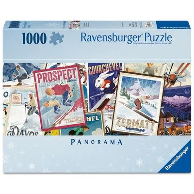 Erwachsenenpuzzle 1000 Teile - Vintage Ski-Poster
