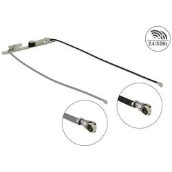 DELOCK Doppelantenne WLAN 2xMHF 4L-St 1.12-3.18dBi 36cm