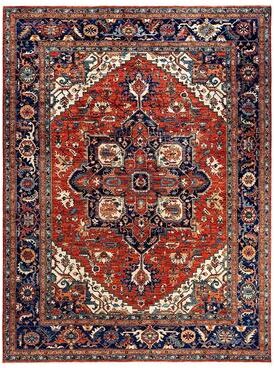 Overton "Serapi One-of-a-Kind Hand-Knotted Area Rug - Orange, 9' 2"" x 11' 10"" - 9' 2"" x 11' 10"""