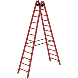 Munk, Leiter + Gerüst, Sprossen-Stehleiter GFK 2x12 Sprossen (Stehleiter, 351 cm)