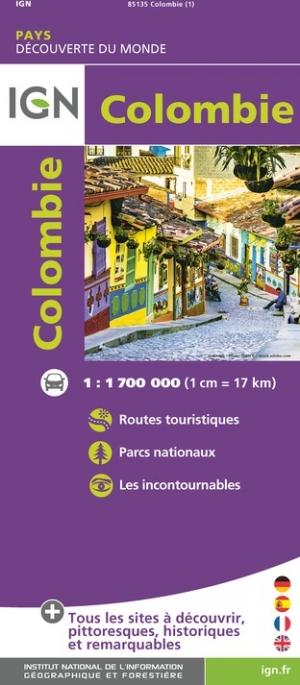 Carte routière - Colombie   IGN