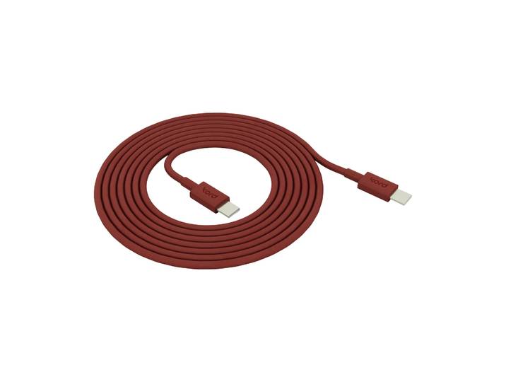 Kord Kord USB-C naar USB-C oplaadkabel 1,8 m Fired Brick