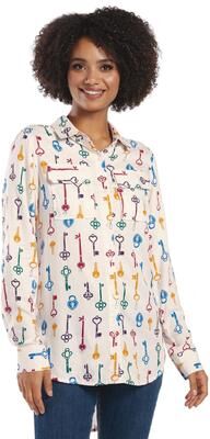 Masseys Favorite Button-Down Shirt Casual in Keys, Size 2X, Viscose