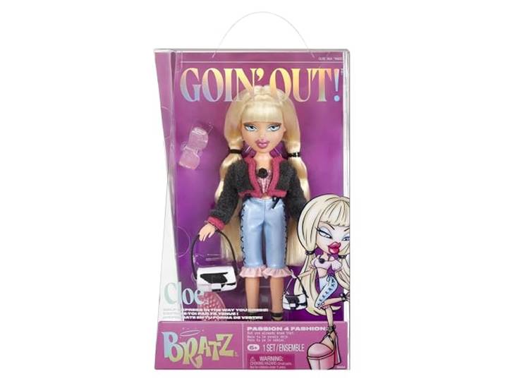 Bratz Babyz Runwayz Doll - Cloe - 1 verzamelbare modepop met stijlvolle outfit, babypop met een halsketting die ook als sleutelhanger kan dienen - kinderspeelgoed - ideaal voor kinderen vanaf 6 jaar