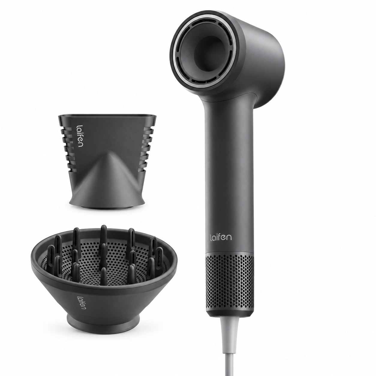 Laifen Air Pro High-Speed Haartrockner 115.000 U/min, Diffusor, Smart Temperature Control; schwarz 1HD42-S-EU-BL-002