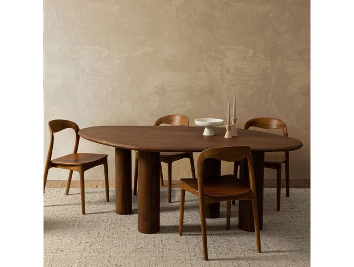 Table ovale en manguier 8 personnes l200