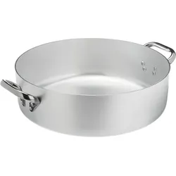 Pentole Agnelli Kasserolle niedrig ø 40 professional, aus Reinaluminium, 2 Griffe aus Edelstahl