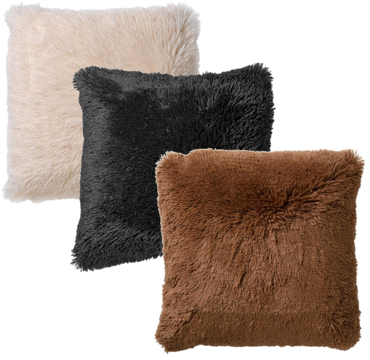 Dutch Decor Kussenset met binnenkussens - Bruin, Offwhite en Zwart