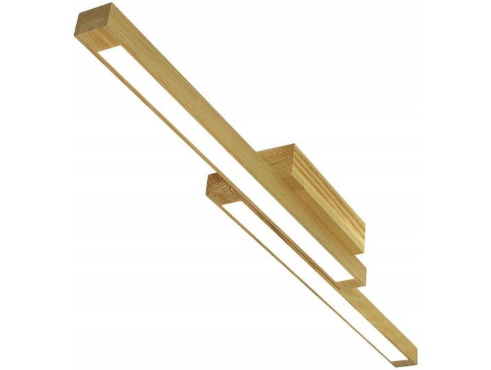 ZMH Led-Deckenleuchte Thor 90/11/8cm, Zwetschgeholzfarben, Holz, Mode, Rechteckig, LED integrated, 11x8x90 cm, Lampen & Leuchten, LED Beleuchtung, LED-Deckenleuchten