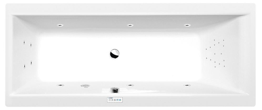Polysan CLEO Whirlpool-Badewanne, 170x70x48cm, Highline Hydro, Chrom