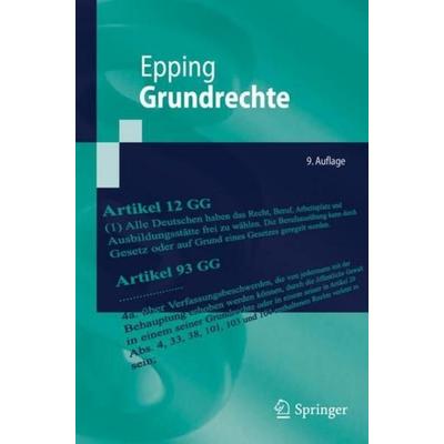 Grundrechte, Taschenbuch von Volker Epping, Springer Berlin