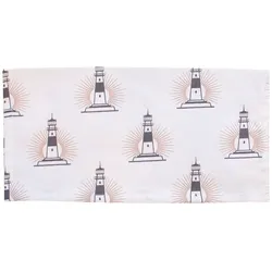 Krasilnikoff Stoffserviette Light House, 40 x 40cm, weiss