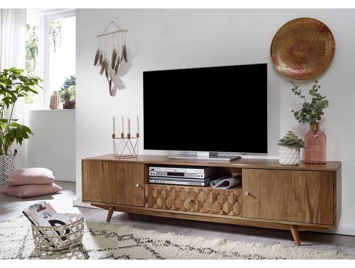 TV-Board 188x40x48 Akazie natur lackiert MOSAYK #105