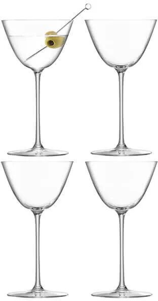 LSA Borough Set of 4 195ml Martini Glasses
