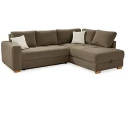 Ecksofa mit Funktion Sunset Cord Grau Taupe