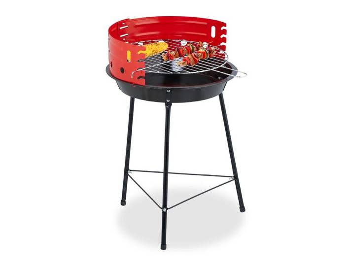 Relaxdays Barbecue driepoot Ø 30 cm met windvanger