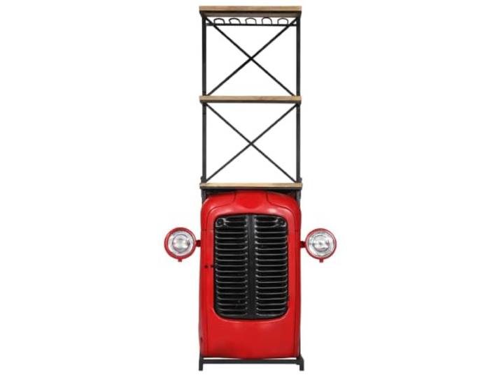 Weinschrank Traktor Massivholz Mango 49x31x172 cm 2 Ablagen, 9 Flaschenfächer, Mangoholz, stabile Konstruktion, einzigartiges Design