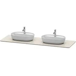 Duravit Luv Waschtisch-Konsole LU9467B2525 178,3x59,5cm, Sand Struktur, aus Quarzstein, 2 Ausschnitte