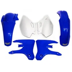 UFO, Motorrad Zubehör, Kunststoff-Set Yamaha YZF 250 / 450 '03-'05 OEM-Farbe (Weiss/Blau) (YA304E999)