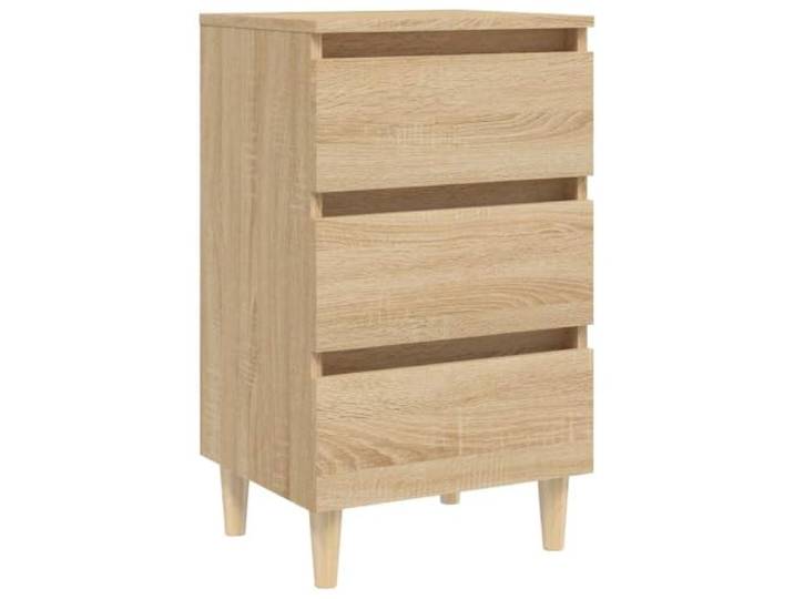 GHVBNMF Nachttisch mit 3 Schubladen Sonoma-Eiche 40x35x69 cm Stabiler Nachtschrank für Schlafzimmer, 3 Schubladen, Holzbeine, Sonoma-Eiche Optik, 40x35x69 cm.