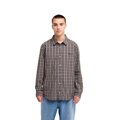Langarmhemd QUIKSILVER "Young Guns Check In", Herren, Gr. XS, braun (java yg check in ls shirt), Obermaterial: 60% Baumwolle, 40% Polyester., Hemden
