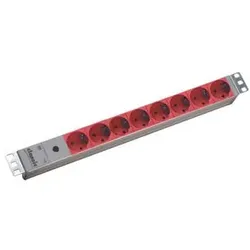 Bachmann Steckdosenleiste 8 AC-Ausgänge, Hellgrau/Rot