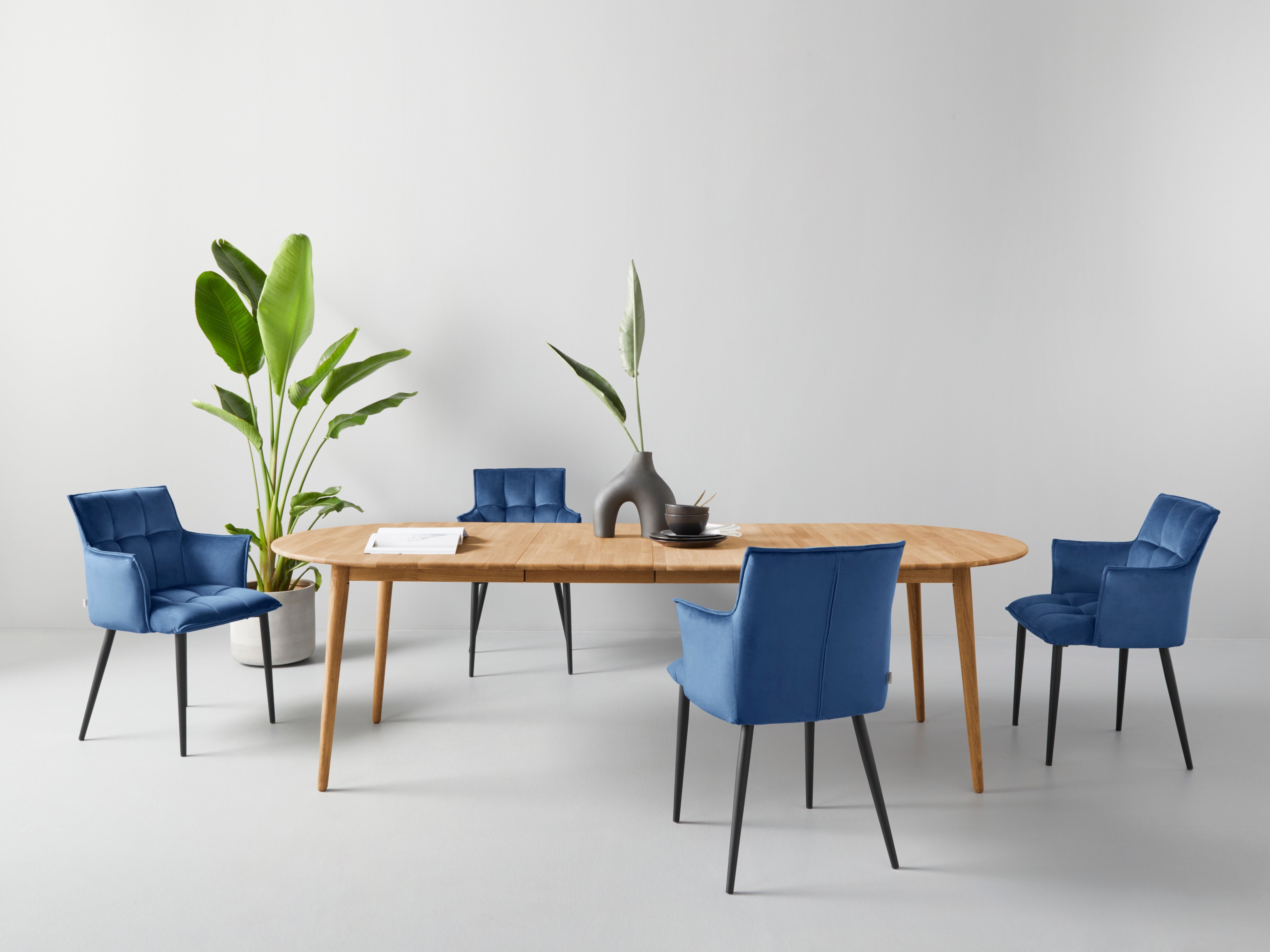 Esstisch GOODPRODUCT "Toarp", braun (eiche natur, eiche natur, eiche natur), B:170cm H:74cm T:105cm, Tische, Esstisch, Massivholz Eiche Ausziehtisch, mit integrierter Einlegeplatte eiche natur, eiche natur, eiche natur B/H/T: 170cm x 74cm x 105cm, Einlege