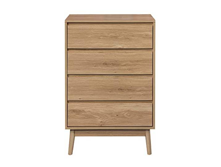 Rebecca Mobili Wohnzimmer Kommode, 4 Schubladen, MDF, Braun, Modern Style - Maße HxLxB: 91 x 60 x 40 cm - Art. RE6716